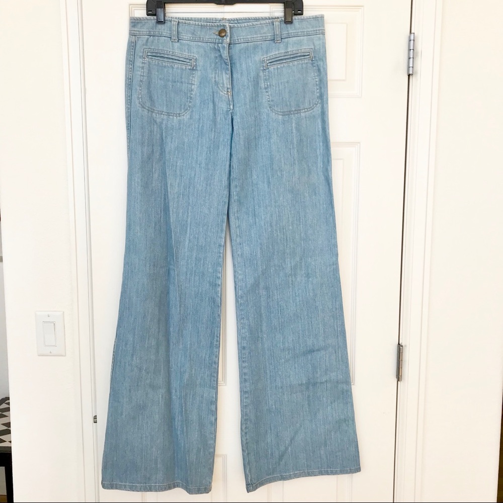 Chloe wide leg low rise jeans fits like a size 8